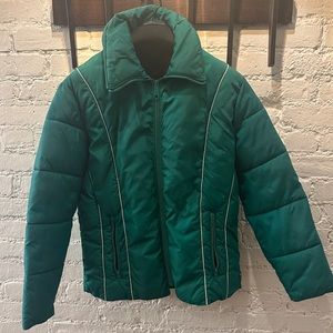 Vintage green puffer coat